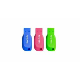 Memorie USB Sandisk Cruzer Blade 32GB USB 2.0 Blue Pink Green 3 pack