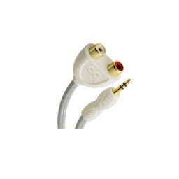 Cablu splitter AudioQuest 1x Jack 3.5 tata la 2x RCA mama FLX Mini/RCA Splitter 15 cm
