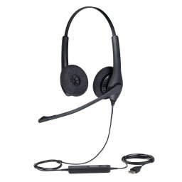 Casti cu Fir Jabra Bizz 1500 Duo Microfon USB Black