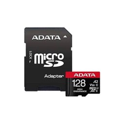 Card ADATA Endurance microSDXC 128GB UHS-I V30 Clasa 10 cu adaptor SD