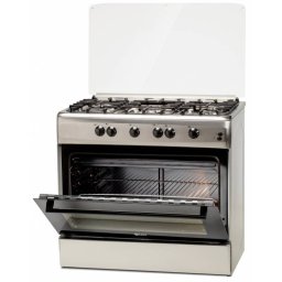 Aragaz LDK 6090 GRAI IX RMV LPG Gaz 5 Arzatoare Aprindere Electrica Grill Rotisor 90cm Inox