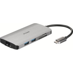 Hub USB D-Link DUB-M810 USB-C Silver
