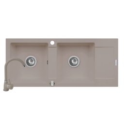 Set Chiuveta bucatarie Pyramis MIDO 116x50 2B 1D + Baterie BELLO Beige