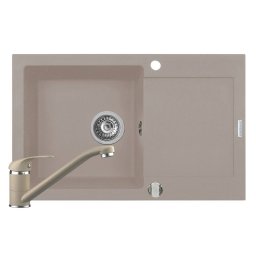 Set Chiuveta bucatarie Pyramis MIDO 79x50 1B 1D + Baterie ASALIA Beige