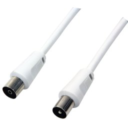 Patchcord Coaxial Logilink RG59 Coaxial Male - Coaxial Female 2.5m White