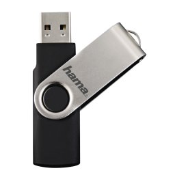 Memorie USB Hama 104302 Rotate USB 2.0 64GB Negru / Argintiu