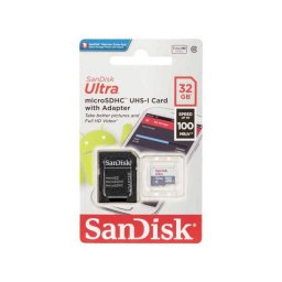 Card Sandisk microSDHC Ultra 32GB 100Mbs Clasa 10 cu adaptor SD