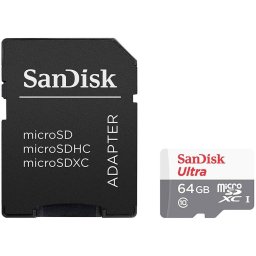 Card Sandisk 64GB MicroSDXC UHS-I + Adaptor SD