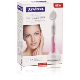 Perie de curatare faciala Trisa Oral Care Visage 22000 de miscari sonice Roz