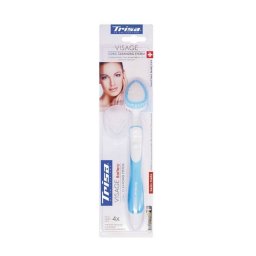 Perie de curatare faciala Trisa Visage Battery 22000 Miscari Sonice Alb/Albastru