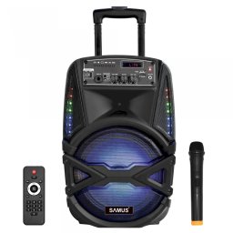 Boxa Portabila Samus KARAOKE 8 40W Led Bluetooth Microfon Negru