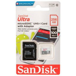 Card Sandisk microSDXC Ultra 256GB 100Mbs Clasa 10 cu adaptor SD