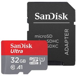 Card Sandisk Ultra microSDHC 32GB 120Mbs A1 Clasa 10 UHS-I U1 cu adaptor SD