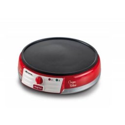 Aparat de preparat clatite Ariete 0202WH/RD Party Time 1000W termostat reglabil Rosu