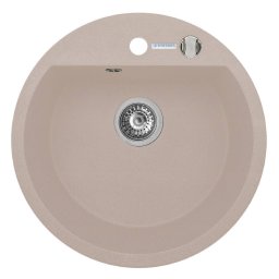 Set Chiuveta bucatarie granit MIDO 1B Ã51 + Baterie OSSIA Pyramis Beige