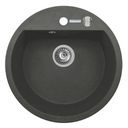 Set Chiuveta bucatarie granit MIDO 1B Ã51 + Baterie OSSIA Pyramis Black