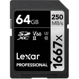 Card de memorie Lexar 1667x 64GB SDXC Clasa 10 UHS-II U3