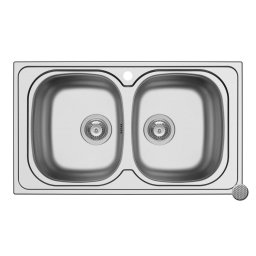 Chiuveta bucatarie Pyramis Aurora 86x50 2B LN Inox