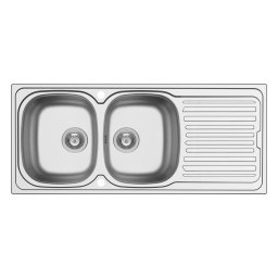 Chiuveta bucatarie Pyramis Aurora 116x50 2B1D SM Inox