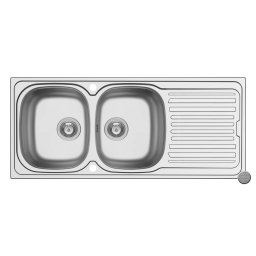 Chiuveta bucatarie Pyramis Aurora 116x50 2B1D LN Inox