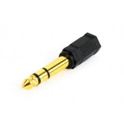 Adaptor audio Gembird A-6.35M-3.5F 6.35 mm - 3.5 mm Negru