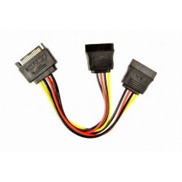 Cablu Gembird CC-SATAM2F-01 SATA 15pin - 2x SATA 0.15m Negru