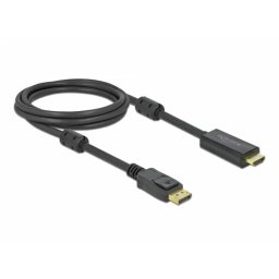Cablu Delock DisplayPort - HDMI 4K 60 Hz 2m Black