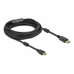 Cablu Delock DisplayPort - HDMI 4K 60 Hz 10m Black