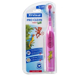 Periuta de dinti electrica Trisa Pro Clean Timer KID 8000 vibratii/min Roz