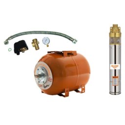 Kit Pompa + Hidrofor Ruris kit502017 Dunarea 50 Portocaliu