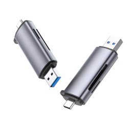 Card reader UGREEN CM185 USB-C +USB-A To TF/SD 3.0 Gri