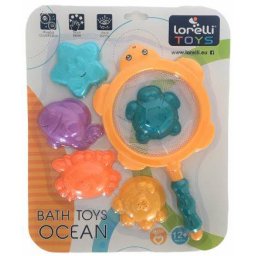 Jucarie de baie Lorelli cu forme marine OCEAN 5 piese multicolor