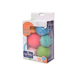 Set 6 mingi senzoriale Lorelli pentru bebelusi 6 luni+ Multicolor