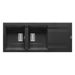 Chiuveta bucatarie Pyramis Kartesio 116x50 2B 1D Black