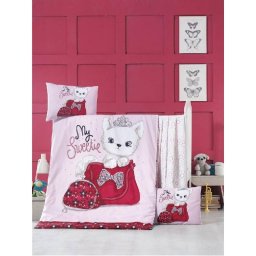 Set lenjerie patut Studio Casa Baby Tiny Cat 3 piese