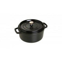 Staub 3.8L Round Cocotte 24cm Black Cast Iron