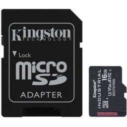 Card de memorie Kingston Industrial 16GB MicroSDHC Clasa 10 + Adaptor SD