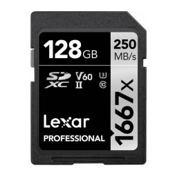 Card Lexar Professional 1667x R250/W90 SDXC 128GB UHS-II U3 Clasa 10