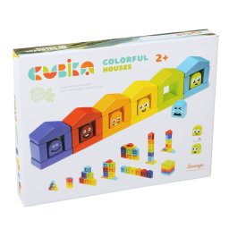 Jucarie din lemn Cubika Casutele Vesele