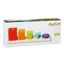 Jucarie din lemn Cubika Sortator Forme Geometrice 01