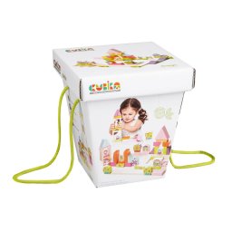 Kit de constructie pentru Fetite Cubika 55 piese 18 Luni+