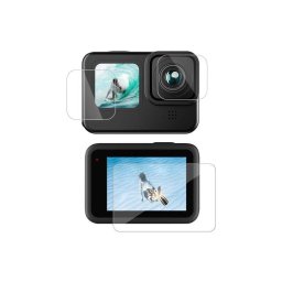 Set 3 Folii de Protectie Ecran si Lentile Telesin GP-FLM-902 pentru Camera Video Sport GoPro Hero9/10/11 PET Transparent