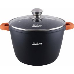 Oala Heinner Aluminiu 24cm 6.3L Dark Line + Capac