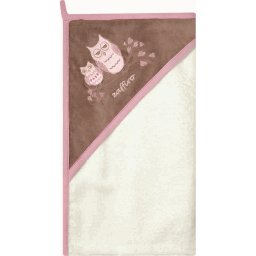 Prosop de baie cu gluga Womar Zaffiro 80x80cm White Brown Pink