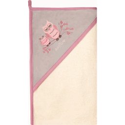 Prosop de baie cu gluga Womar Zaffiro 80x80cm Beige Grey Pink