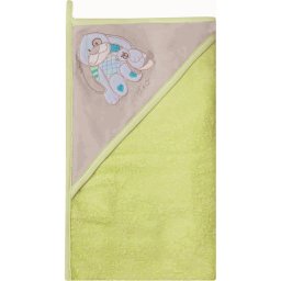 Prosop de baie cu gluga imprimeu velur Womar Zaffiro AN-OW-01-10 100x100cm Verde / Gri / Albastru