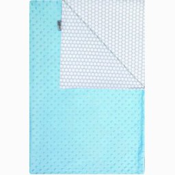 Paturica bebelusi Womar Zaffiro Minky 75x100cm Blue Grey White