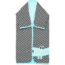 Paturica multifunctionala cu broderie Womar Zaffiro Crocodil Black White Turquoise