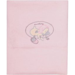 Paturica bebelusi cu broderie Womar Zaffiro Polar Fleece 90x80cm Light Pink