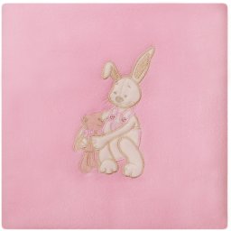 Paturica bebelusi cu broderie Womar Zaffiro Polar Fleece 90x80cm Dark Pink